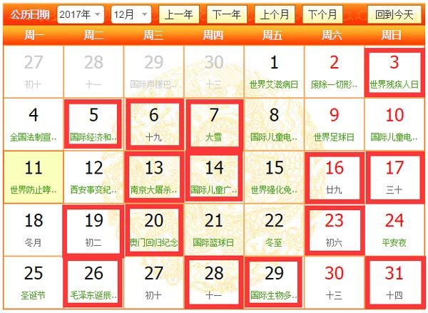 2017年12月裝修吉日有幾天，分別是那幾天